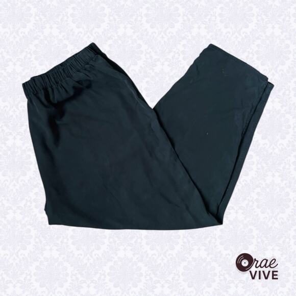 Hackwith Design House Women's Plus Black Linen Easy Tapered Pant - 4X - Picture 1 of 8